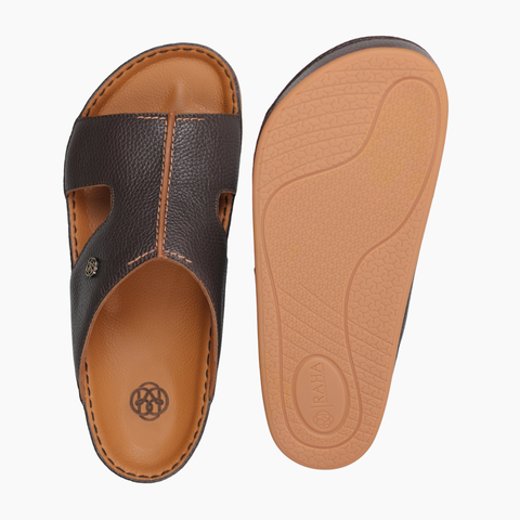 Shams Deer Leather Orthopedic Arabic Sandals | Premium Medicated Sandals UAE